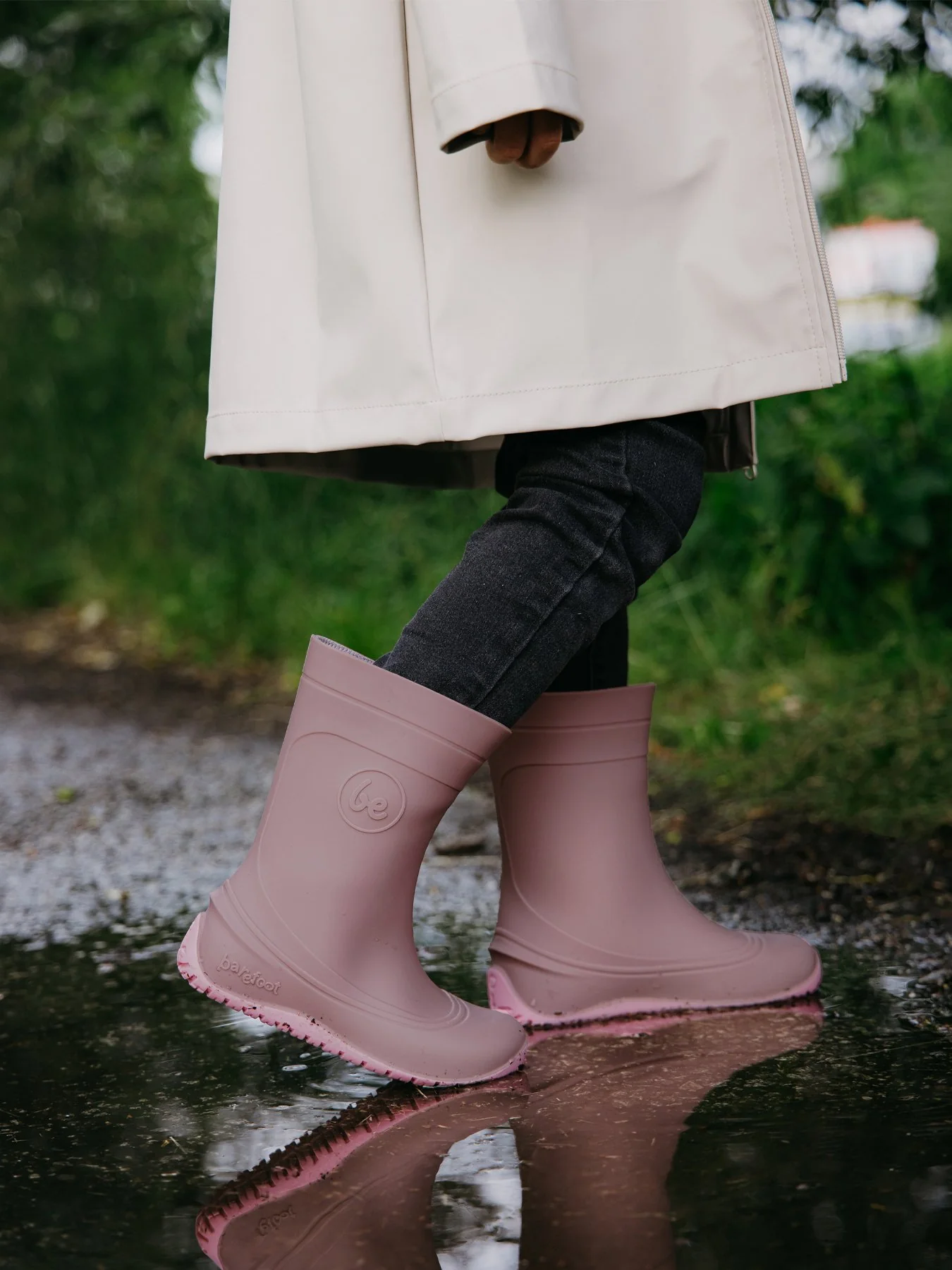 Be Lenka Kids Barefoot Rain Boots Pudds - Misty Pink - Image 2