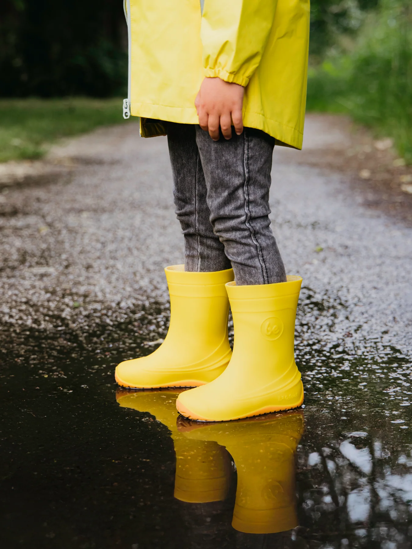 Be Lenka Kids Barefoot Rain Boots Pudds - Yellow - Image 2